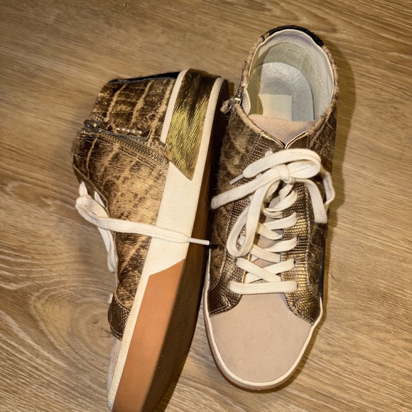 🆕 Dolce Vita Zoel Mixed Media High-top Sneakers Sz 8.5 - Picture 4 of 12